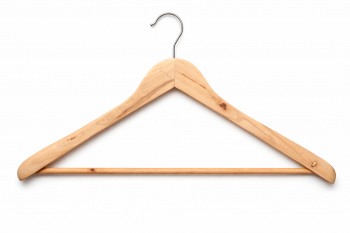 Ξύλινη κρεμάστρα με φαρδιά βάτα	